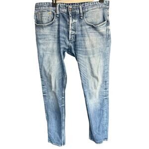 Denham Forge Relaxed Fit Mens Jeans 38x31.5 Italy Candiani Denim Button fly